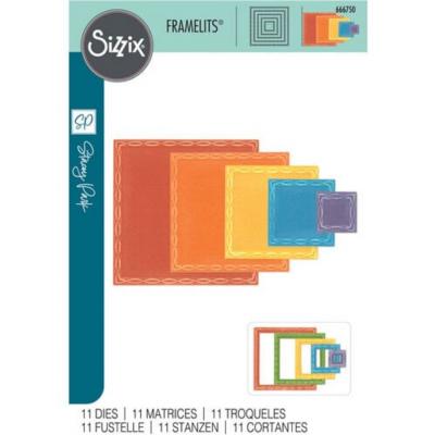 Sizzix Stacey Park Framelits Dies - Fanciful, Yvette Interlaced Squares